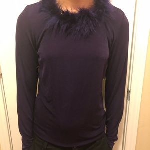 Gorgeous deep purple long sleeves blouse